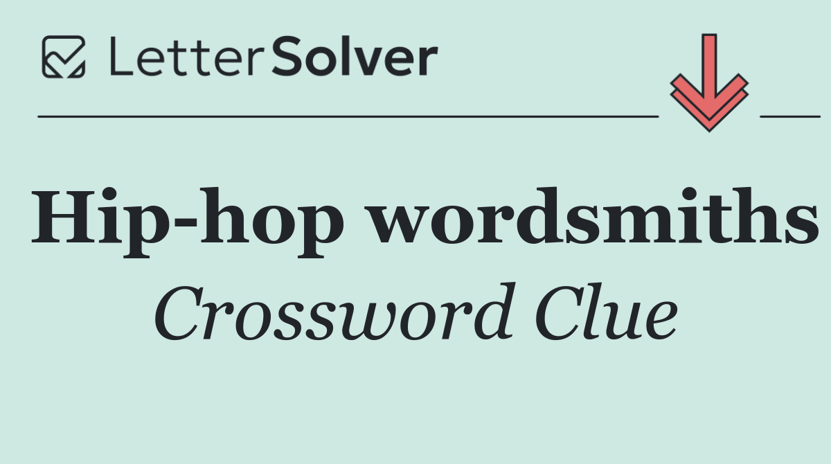 Hip hop wordsmiths