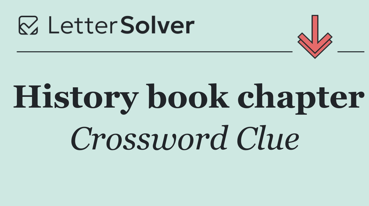 History book chapter