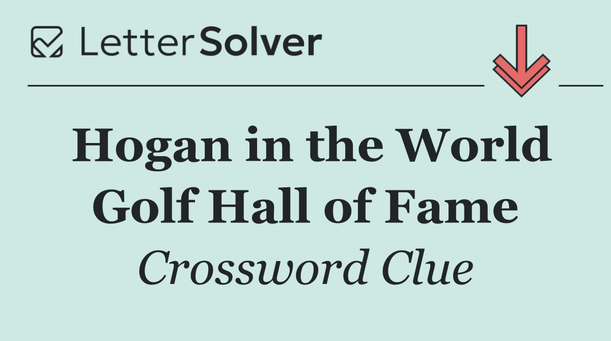 Hogan in the World Golf Hall of Fame