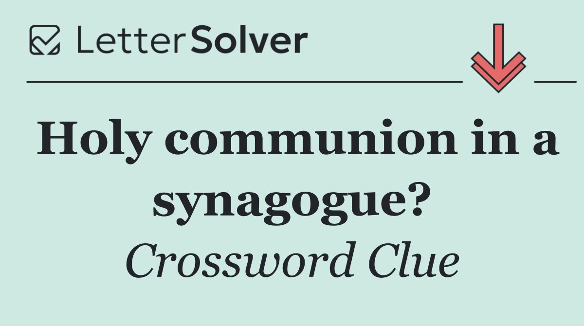Holy communion in a synagogue?