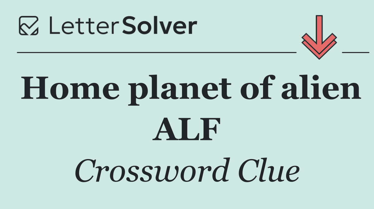 Home planet of alien ALF