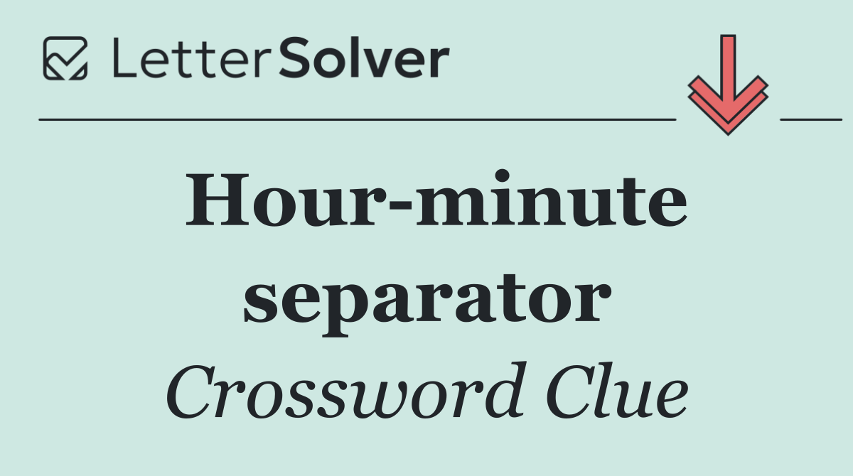 Hour minute separator