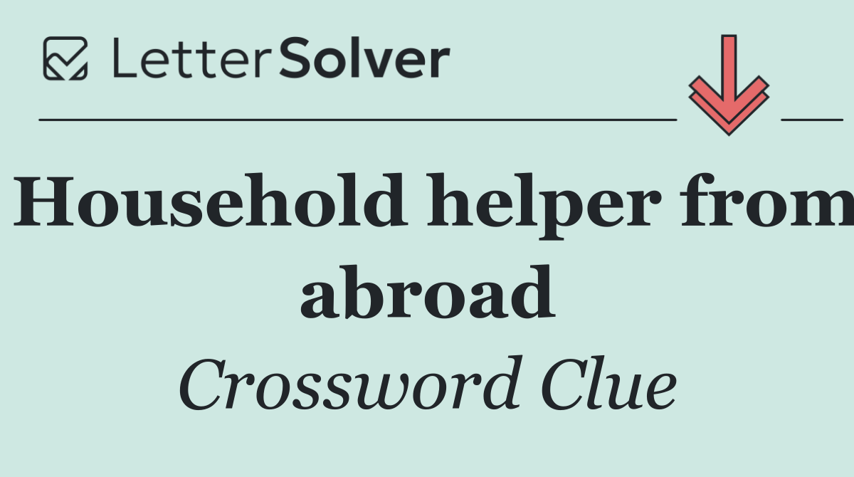 Household helper from abroad