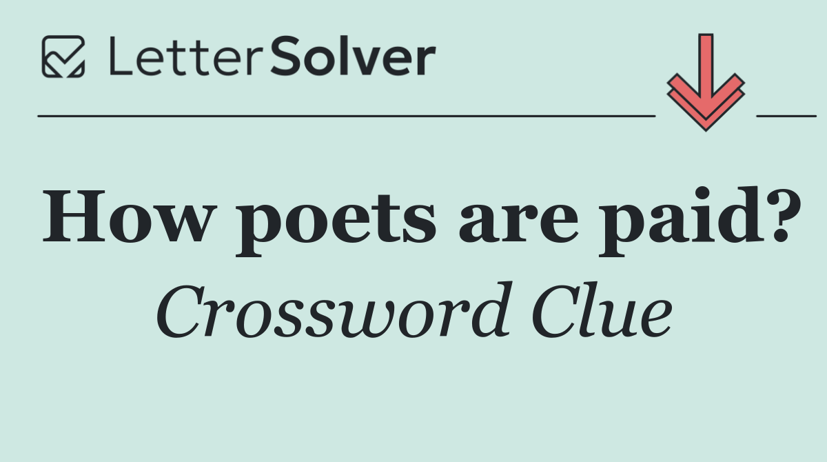 How poets are paid?