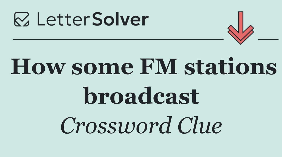 How some FM stations broadcast