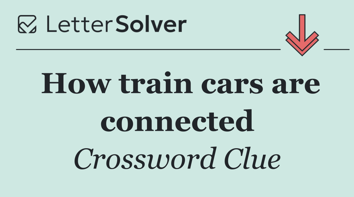 How train cars are connected