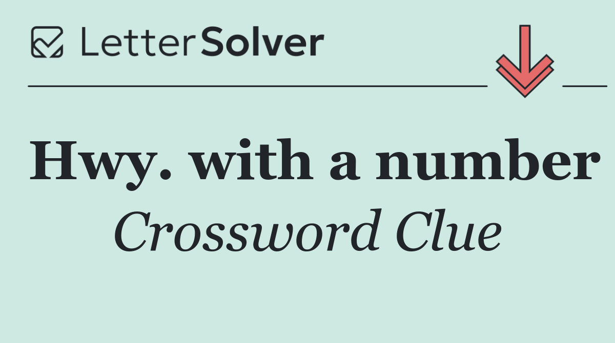 Hwy. with a number