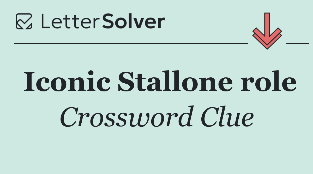 Iconic Stallone role