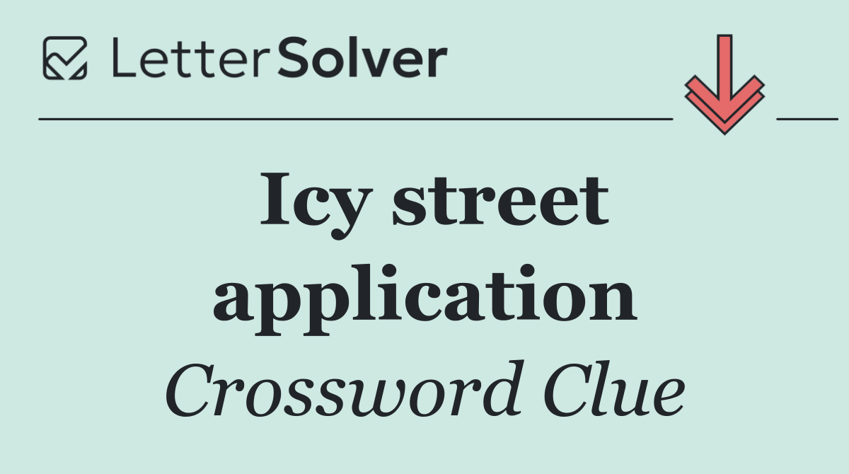 Icy street application