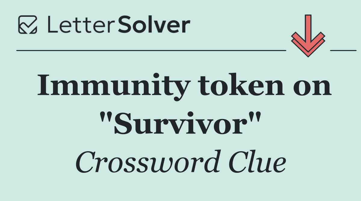 Immunity token on "Survivor"