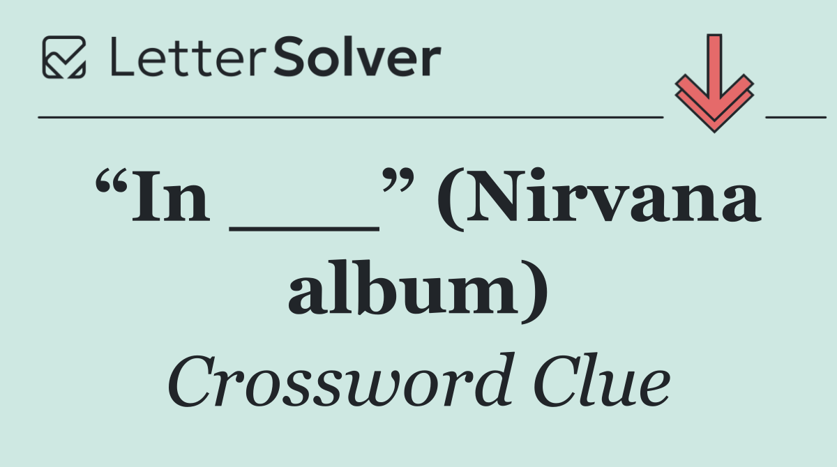 “In ___” (Nirvana album)