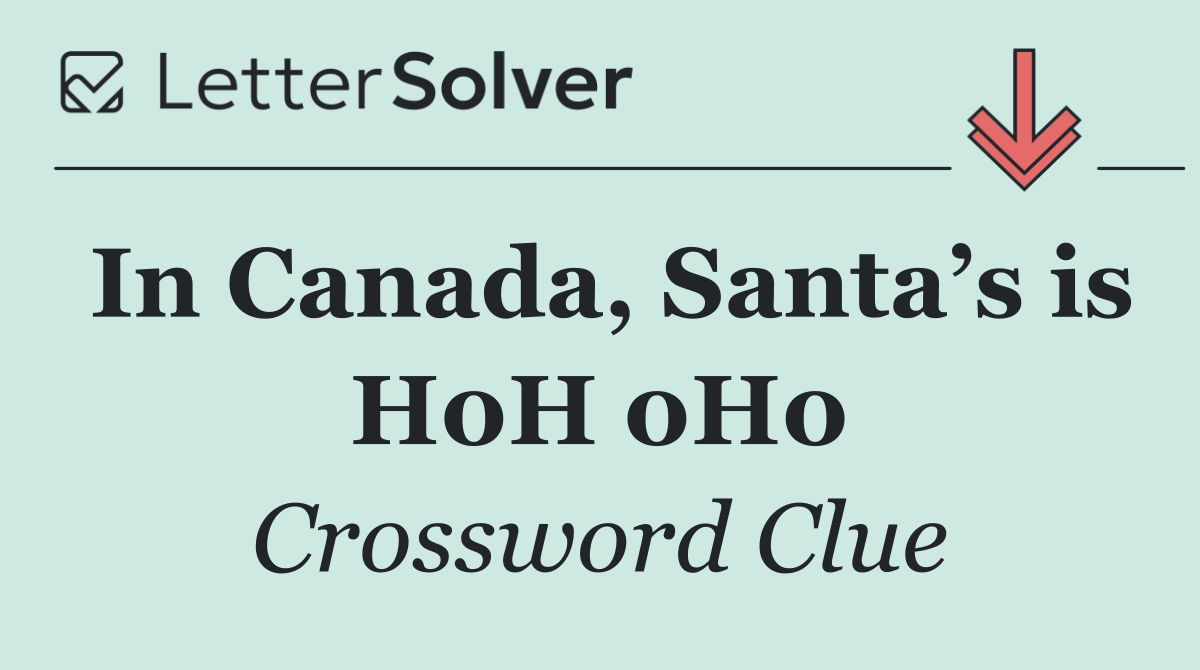 In Canada, Santa’s is H0H 0H0