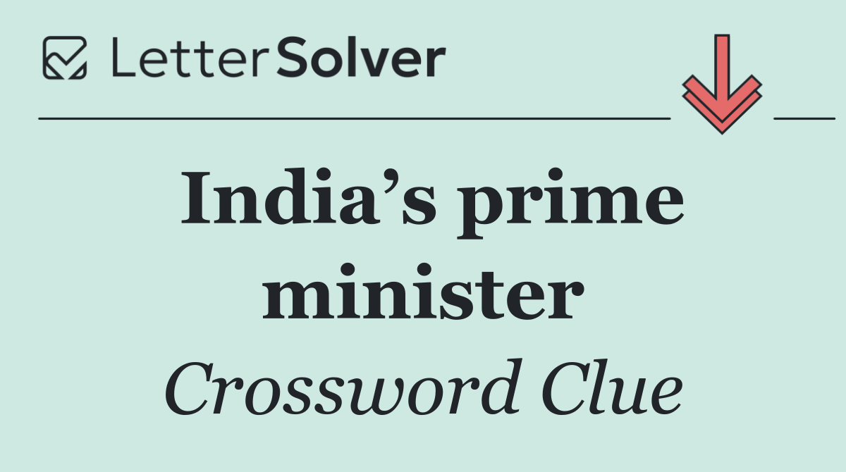 India’s prime minister