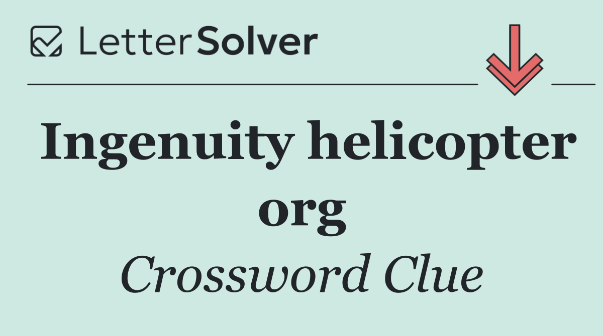 Ingenuity helicopter org