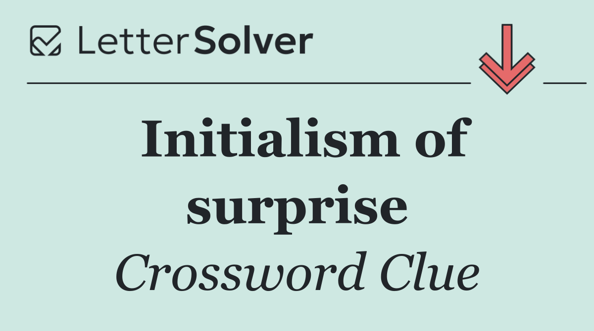 Initialism of surprise