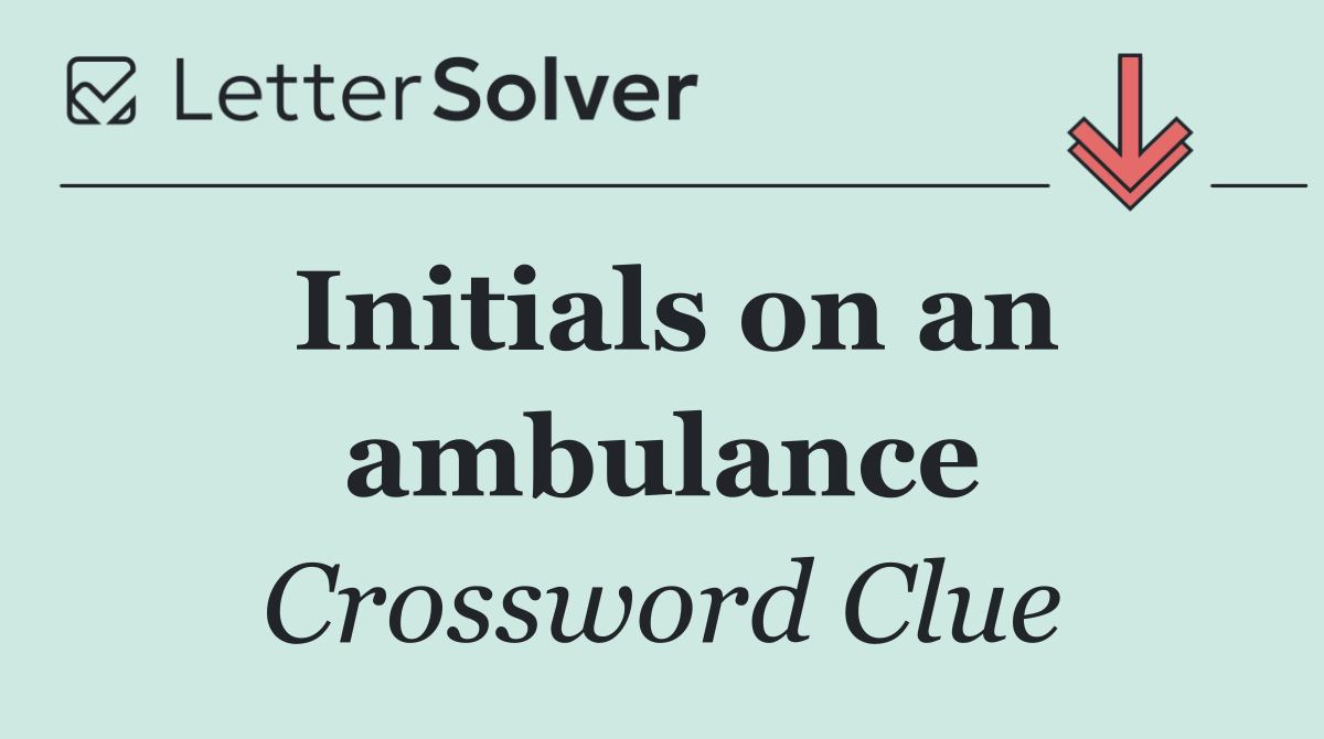 Initials on an ambulance