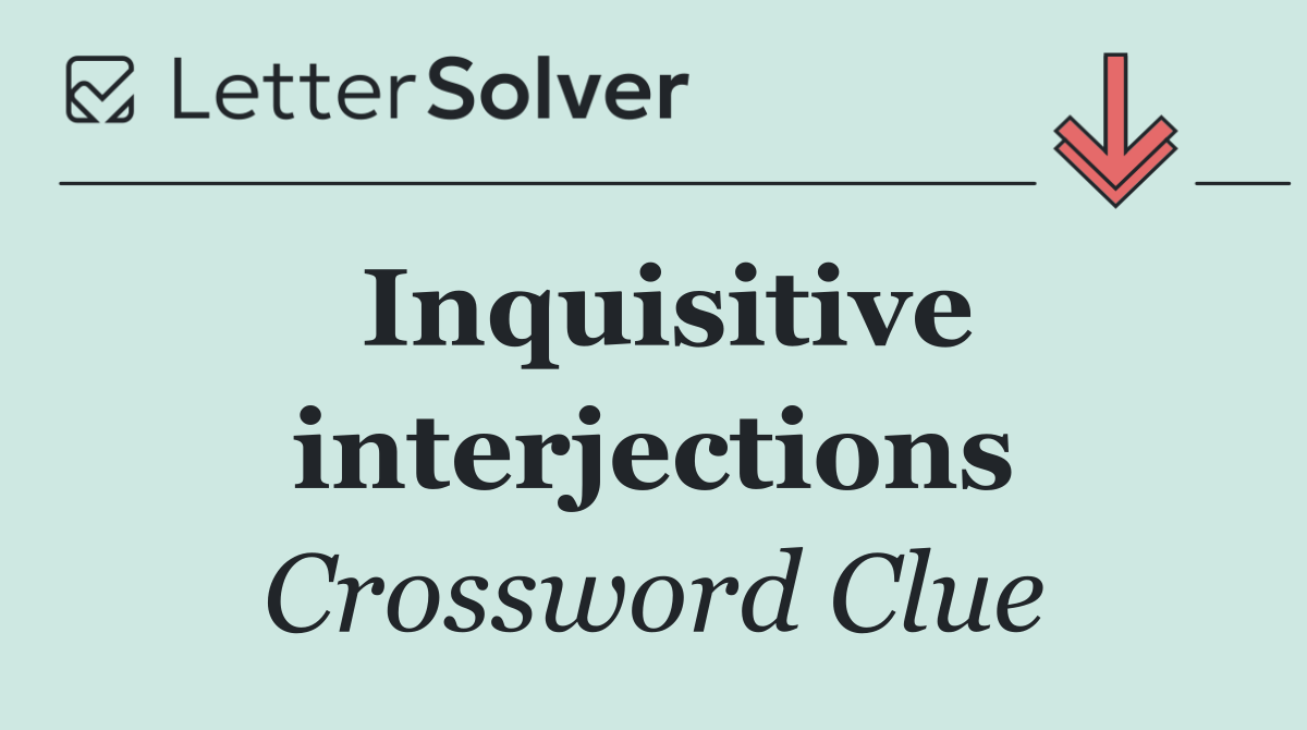 Inquisitive interjections