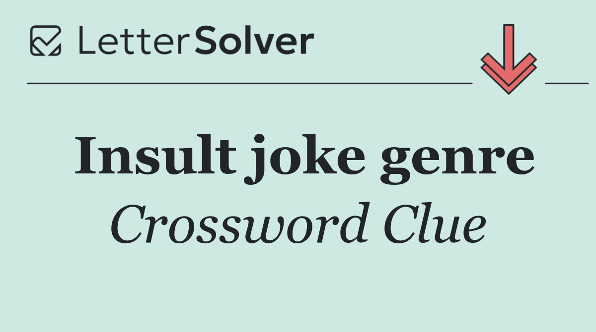 Insult joke genre
