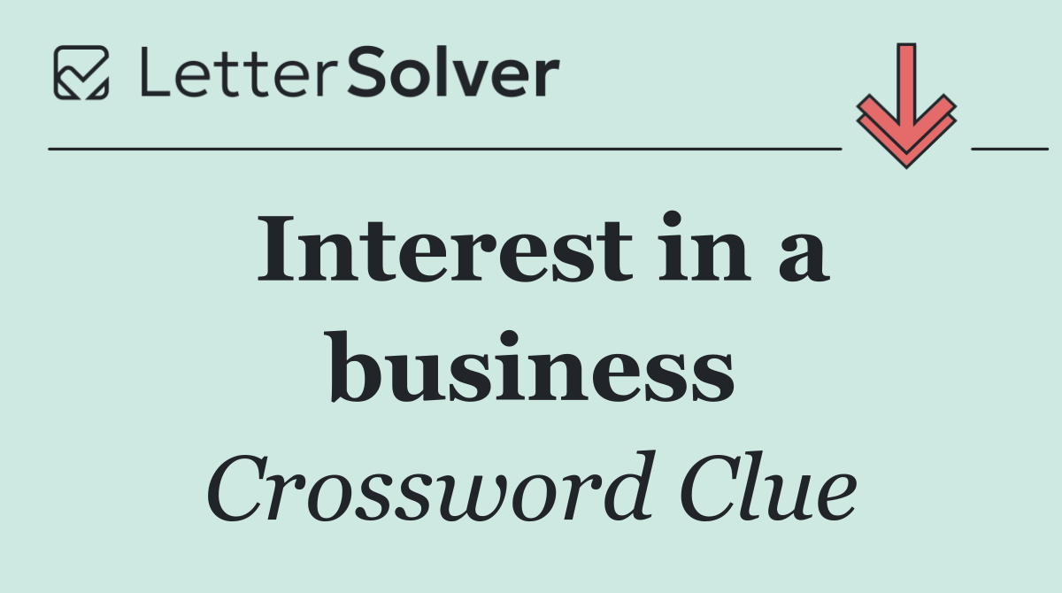 Interest in a business