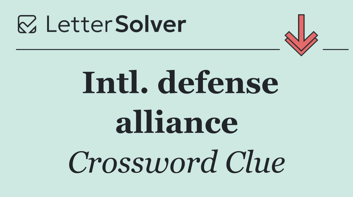 Intl. defense alliance