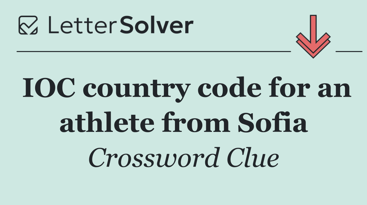 IOC country code for an athlete from Sofia