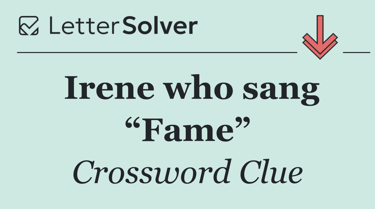 Irene who sang “Fame”