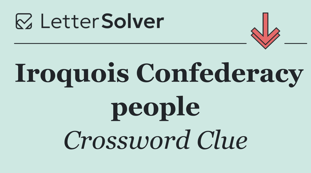 Iroquois Confederacy people