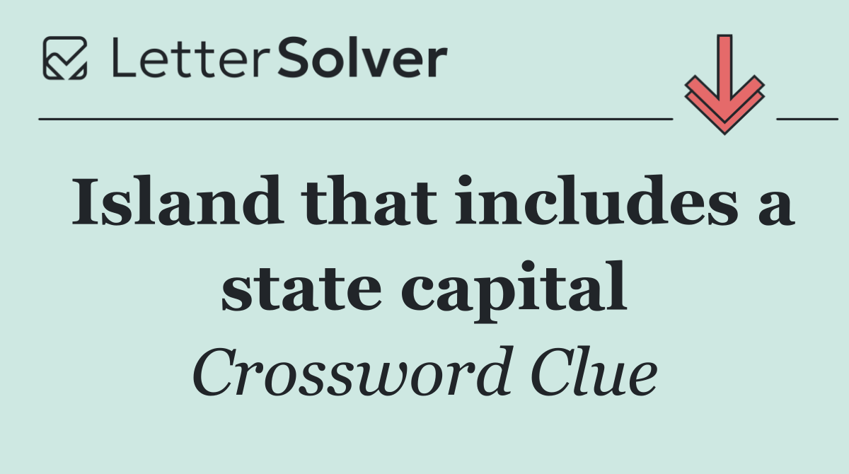 Island that includes a state capital