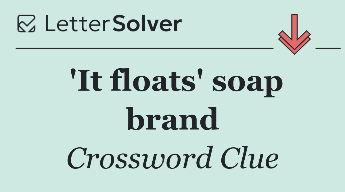 'It floats' soap brand