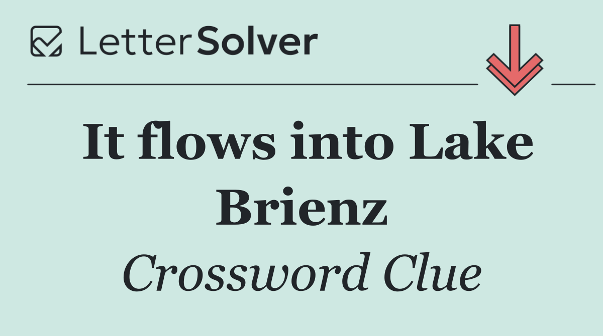 It flows into Lake Brienz