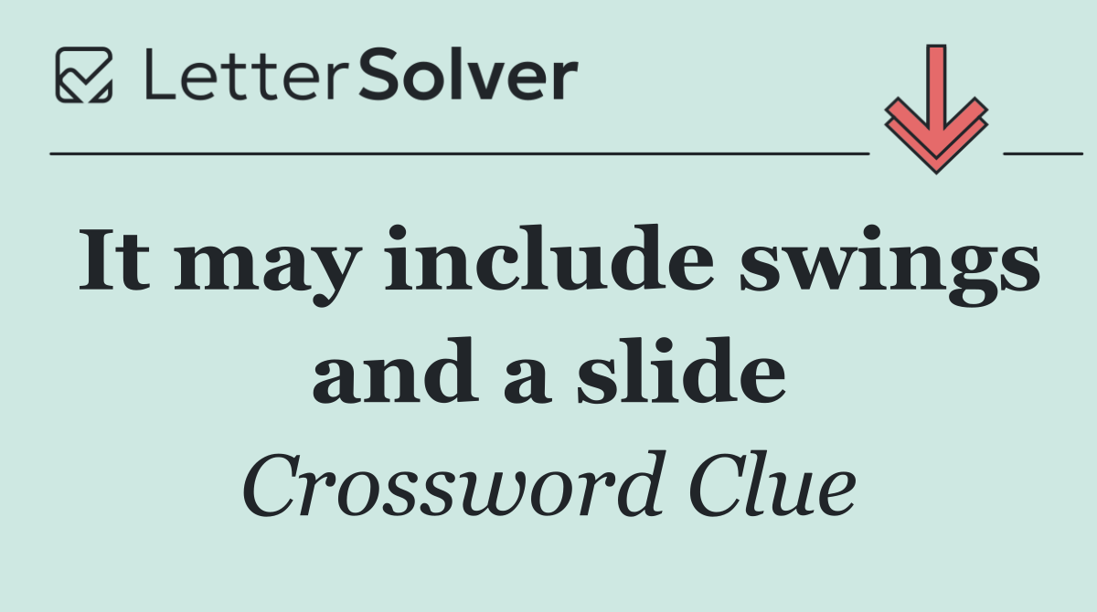 It may include swings and a slide