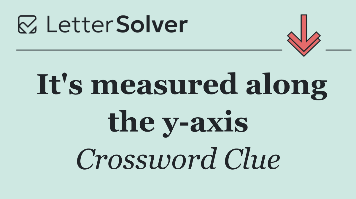 It's measured along the y axis
