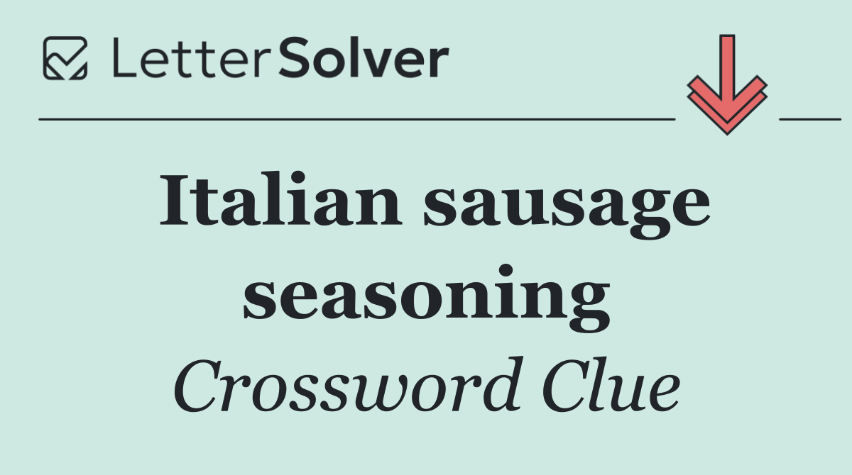 Italian sausage seasoning
