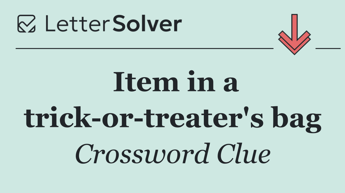 Item in a trick or treater's bag