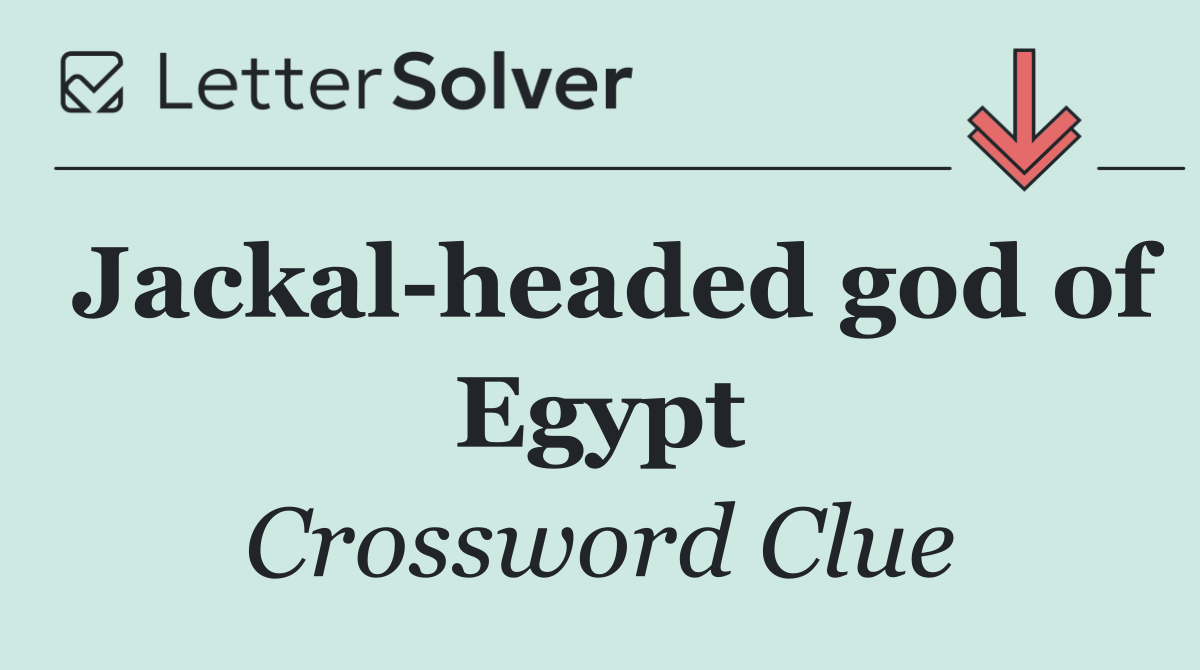 Jackal headed god of Egypt