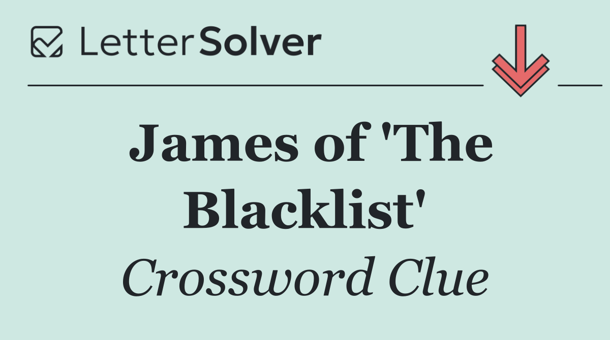 James of 'The Blacklist'