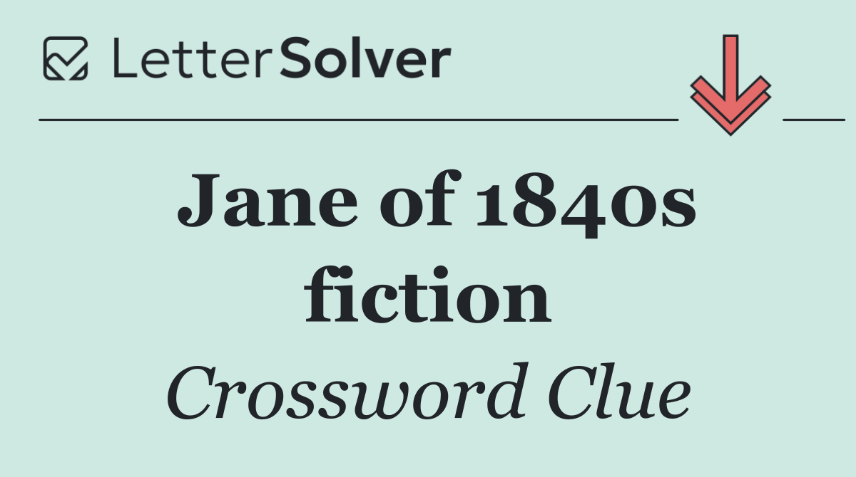 Jane of 1840s fiction
