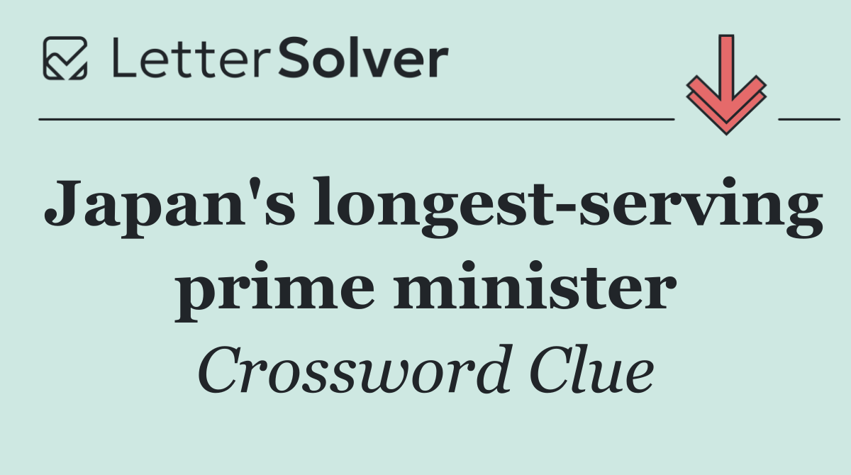 Japan's longest serving prime minister