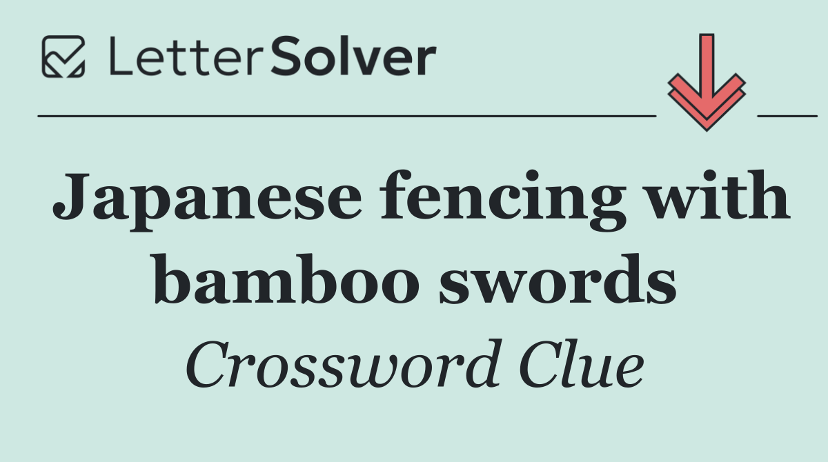 Japanese fencing with bamboo swords