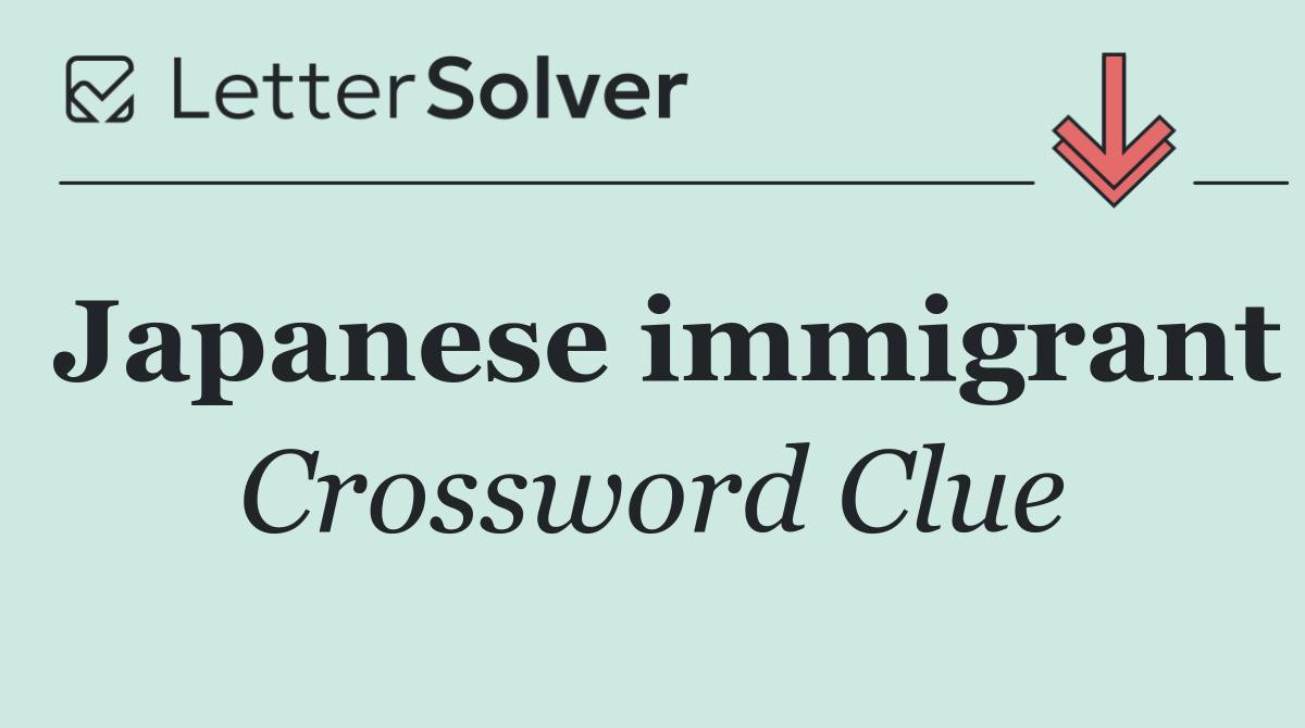 Japanese immigrant