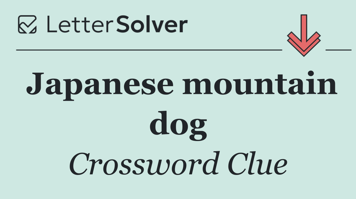 Japanese mountain dog