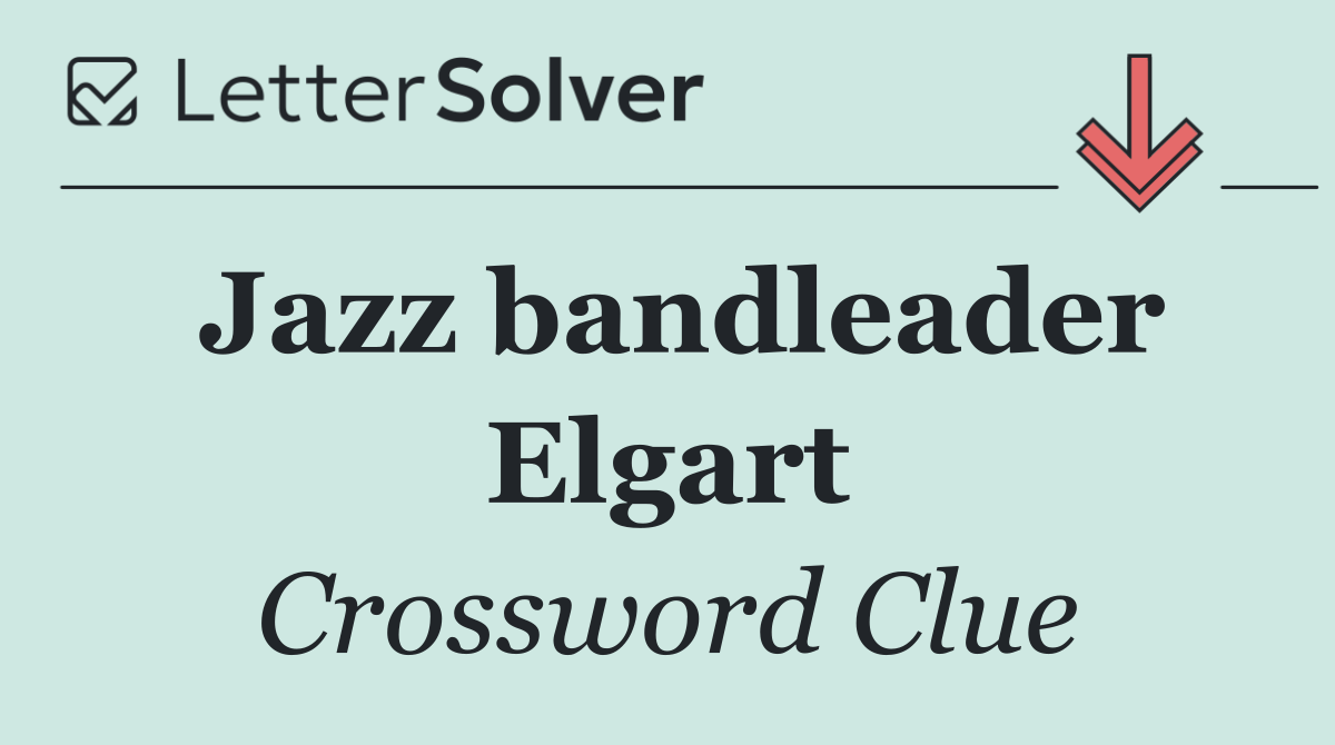 Jazz bandleader Elgart