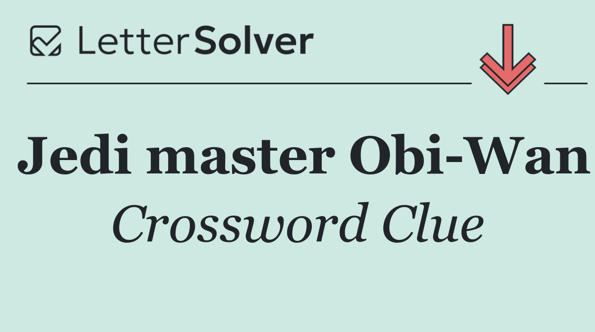 Jedi master Obi Wan