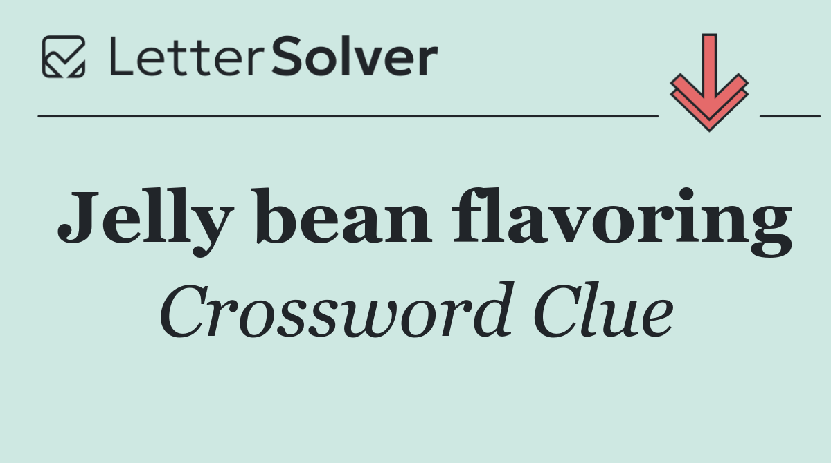 Jelly bean flavoring