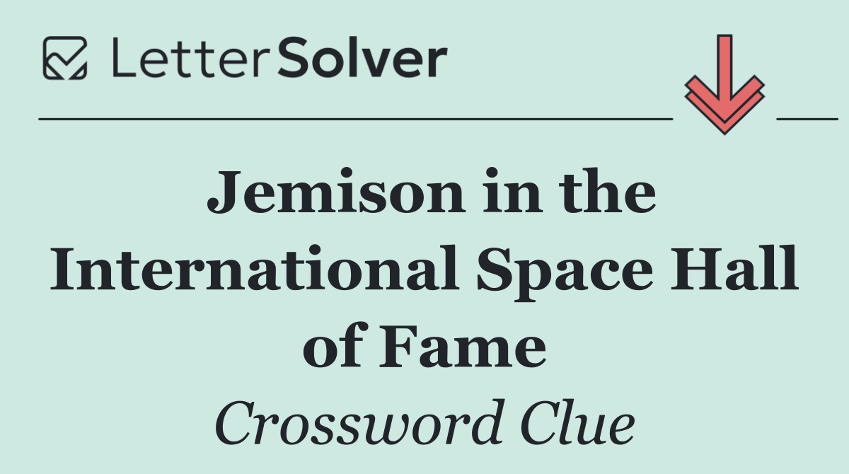 Jemison in the International Space Hall of Fame