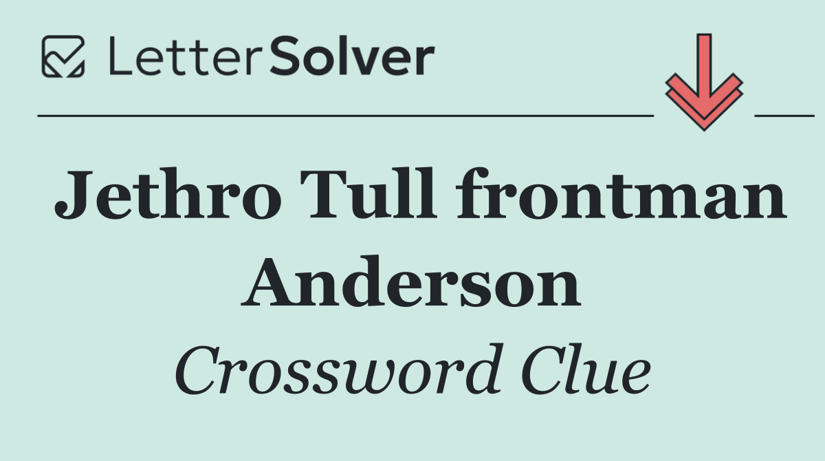 Jethro Tull frontman Anderson