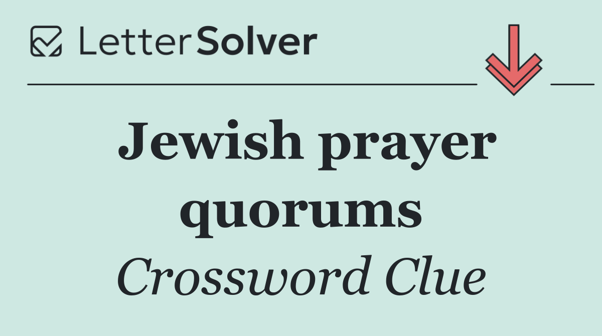 Jewish prayer quorums