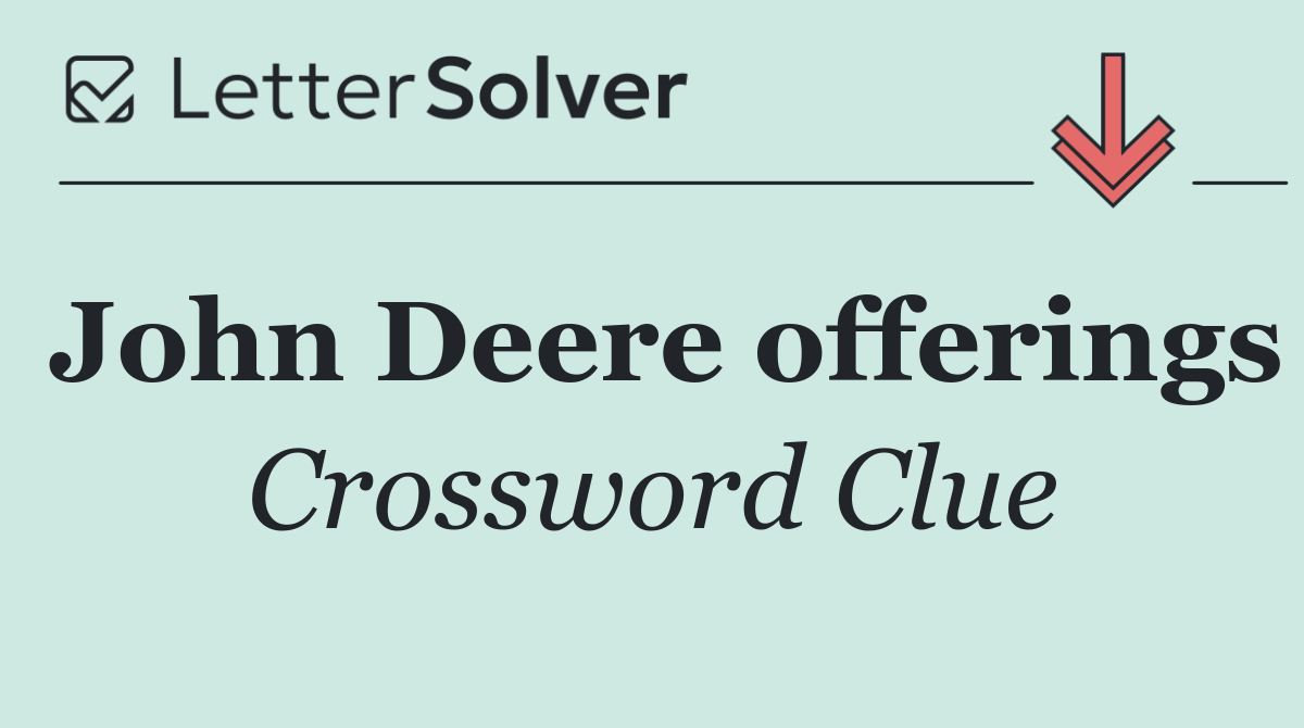 John Deere offerings