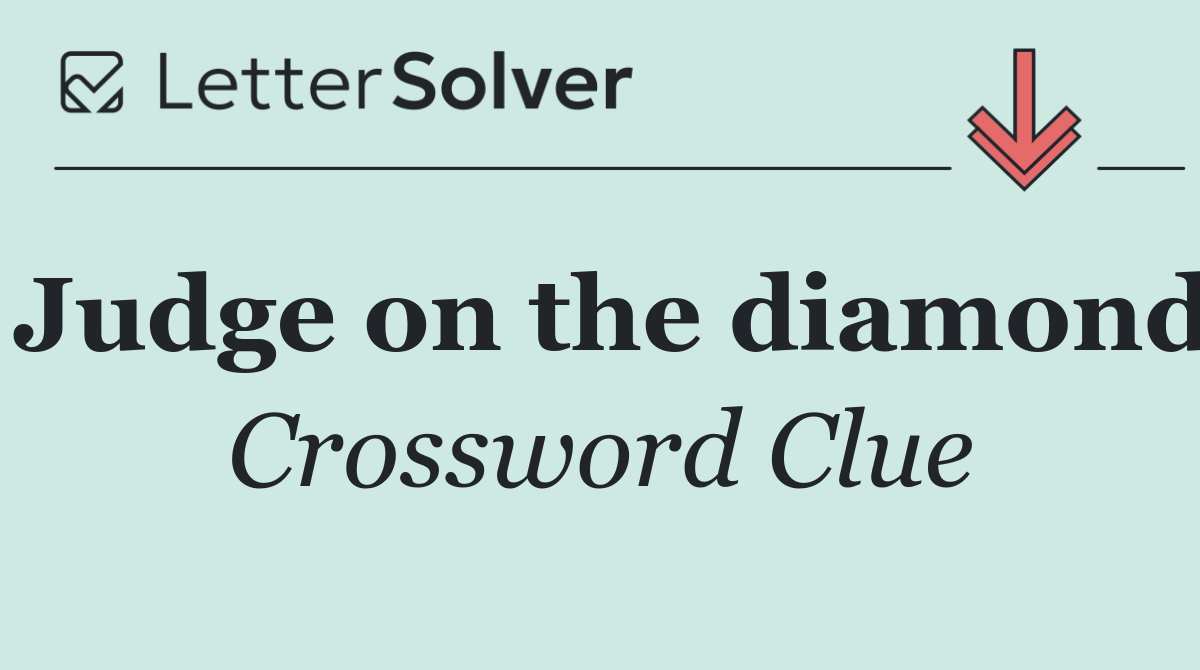 Judge on the diamond