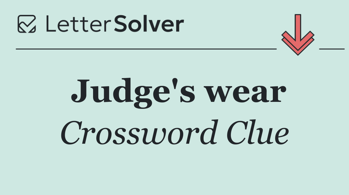 Judge's wear